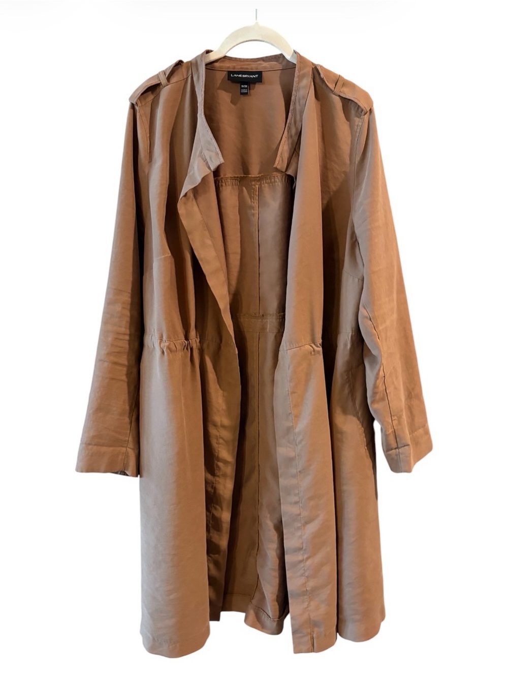 Lane Bryant Lightweight Duster Jacket Coat Tan Size 18/20